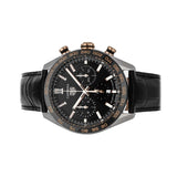 Tag Heuer Carrera Chronograph Black Dial Black Leather Strap Watch for Men - CBN2A5A.FC6481