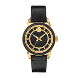 Versace Code Quartz Black Dial Black Leather Strap Watch For Men - VEPO00320