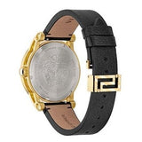 Versace Code Quartz Black Dial Black Leather Strap Watch For Men - VEPO00320