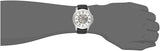 Fossil Grant Automatic Skeleton White Dial Black Leather Strap Watch for Men - ME3101