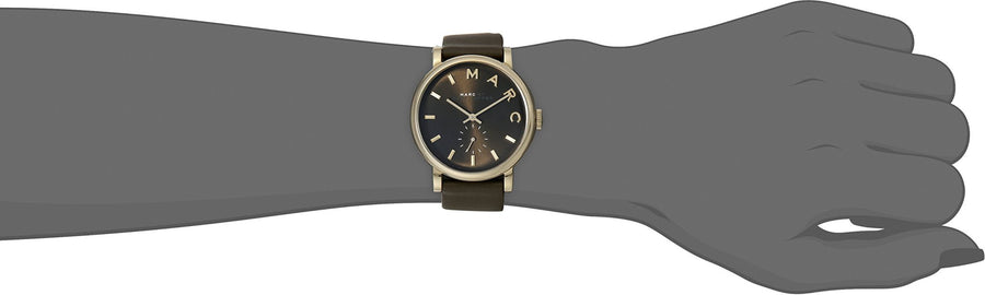 Marc Jacobs Baker Olive Green Dial Olive Green Leather Strap Watch for Women - MBM1328