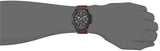 Guess Rigor Analog Black Dial Brown Leather Strap Watch For Men - W0040G8