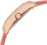 Michael Kors Emery Quartz Diamonds Red Dial Pink Leather Strap Watch For Women - MK2966