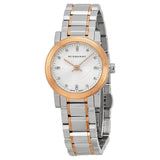 Burberry The City Silver Dial Two Tone Steel Strap Watch for Women - BU9214