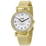 Coach Madison White Dial Gold Mesh Bracelet Watch for Women - 14502652