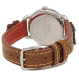 Coach Delancey White Dial Floral Brown Leather Strap Watch for Women - 14502761