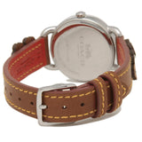 Coach Delancey White Dial Floral Brown Leather Strap Watch for Women - 14502761