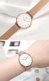 Rose gold watch, 6175cb23-6344, on wrist and display.