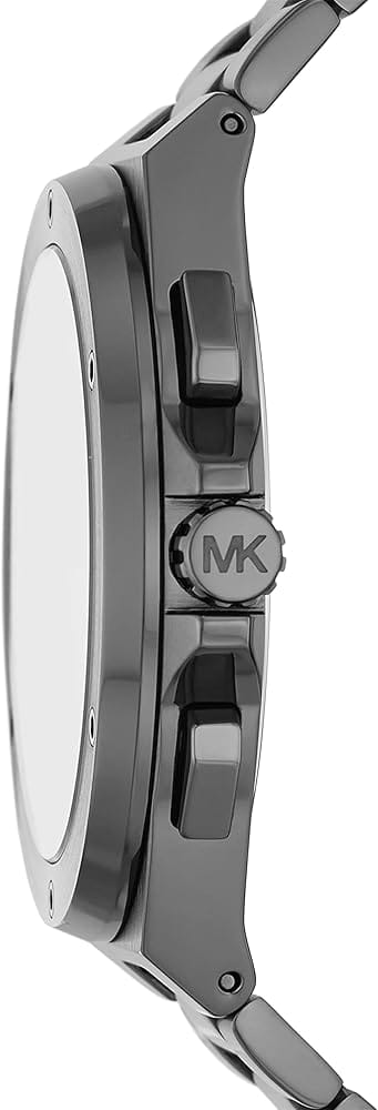 Michael Kors Lennox Chronograph Quartz Grey Dial Grey Steel Strap Watch For Men - MK9102