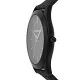 Michael Kors Slim Runway Black Dial Black Leather Strap Watch For Men - MK8908