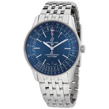 Breitling Navitimer Automatic 41mm Blue Dial Silver Steel Strap Watch for Men - A17326161C1A1