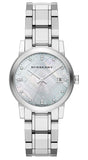 Burberry The City Diamonds Silver Dial Silver Steel Strap Watch for Women - BU9125