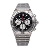 Breitling Chronomat B01 42mm Black Dial Silver Steel Strap Watch for Men - AB0134101B1A1