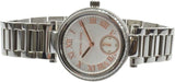 Michael Kors Skylar Quartz White Dial Silver Steel Strap Watch For Women - MK5970