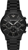 Emporio Armani Giovanni Chronograph Black Dial Black Steel Strap Watch For Men - AR11349