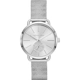 Michael Kors Portia Silver Dial Silver Mesh Bracelet Watch for Women - MK3843