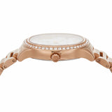 Michael Kors Sage Three-Hand Mother of Pearl White Dial Rose Gold Steel Strap Watch for Women - MK4806