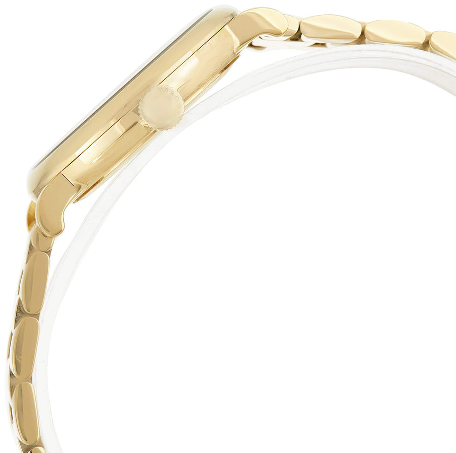 Marc Jacobs Fergus White Dial Gold Steel Strap Watch for Women - MBM8647