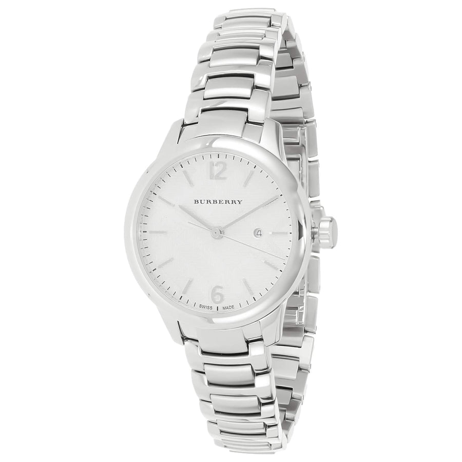 Burberry The Classic Silver Dial Silver Steel Strap Watch for Women - BU10108
