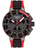 Tissot T Race Cycling Vuelta Black Dial Two Tone Rubber Strap Watch For Men - T111.417.37.441.01