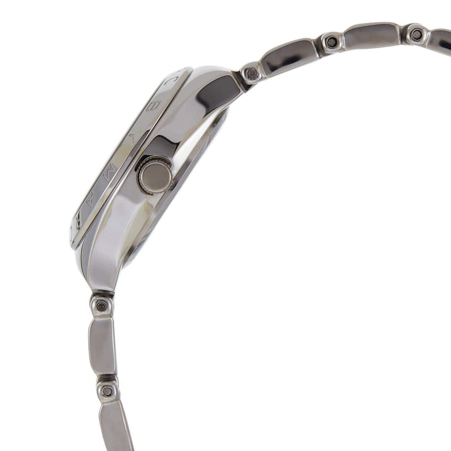 Marc Jacobs Amy Purple Dial Silver Steel Strap Watch for Women - MBM8560