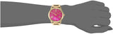 Michael Kors Hartman Quartz Pink Dial Gold Steel Strap Watch For Women - MK3520