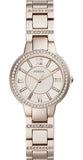 Fossil Virginia Pink Dial Pink Steel Strap Watch for Women - ES4482