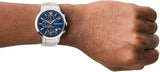 Emporio Armani Renato Chronograph Blue Dial Silver Steel Strap Watch For Men - AR11458