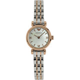 Emporio Armani Gianni Mother of Pearl Dial Two Tone Steel Strap Watch For Women - AR1764