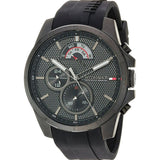 Tommy Hilfiger Decker Black Dial Black Rubber Strap Watch for Men - 1791352