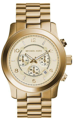 Michael Kors Runway Gold Dial Gold Steel Strap  Watch for Men - MK8077