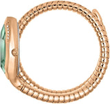 Just Cavalli Taglio Green Dial Rose Gold Steel Strap Watch for Women - JC1L225M0065