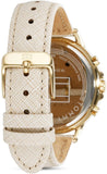 Tommy Hilfiger Carly Silver Dial Cream Leather Strap Watch for Women - 1781790