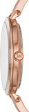 Michael Kors Jaryn Analog Gold Dial Pink Steel Strap Watch For Women - MK4343