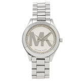 Michael Kors Mini Slim Runway Silver Dial Silver Steel Strap Watch for Women - MK3548