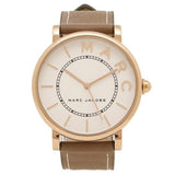 Marc Jacobs Roxy White Dial Cement Leather Strap Watch for Women - MJ1533