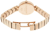 Calvin Klein Authentic White Dial Rose Gold Steel Strap Watch for Women - K8G23646