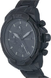 Fossil Bronson Chronograph Black Dial Black Steel Strap Watch for Men - FS5853