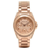 Michael Kors Blair Rose Gold Dial Rose Gold Steel Strap Watch for Women - MK5613