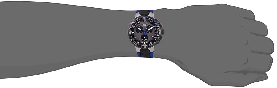 Tissot T Race Cycling Black Dial Two Tone Rubber Strap Watch For Men - T111.417.37.441.06
