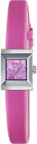 Gucci G-Frame Square Fuchsia Mother of Pearl Dial Fuchsia Leather Strap Watch For Women - YA128533