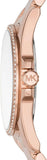 Michael Kors Whitney Quartz White Dial Rose Gold Steel Strap Watch For Women - MK6694