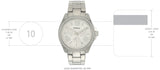 Fossil Cecile Chronograph Silver Dial Silver Steel Strap Watch for Women - AM4481