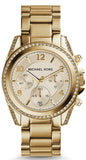 Michael Kors Runway Gold Dial Gold Steel Strap Watch for Women - MK5166