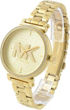 Michael Kors Sofie Quartz Gold Dial Gold Steel Strap Watch For Women - MK4334