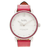 Coach Delancey White Dial Red Leather Strap Watch for Women - 14502879