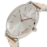 Coach Perry Silver Dial Two Tone Steel Strap Watch for Women - 14503346