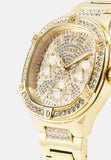 Guess Duchess Quartz Gold Dial Gold Steel Strap Watch For Women - GW0558L2