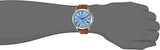 Fossil Grant Chronograph Blue Dial Brown Leather Strap Watch for Men - FS5184