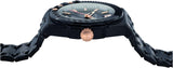 Versace Chain Reaction Quartz Black Dial Black Steel Strap Watch for Men - VEDY00719